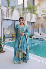 Premium Super Silk Sharara Set with Dupatta