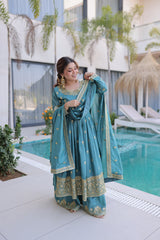 Premium Super Silk Sharara Set with Dupatta