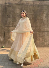 Elegant Embroidered Georgette  Plazo Set