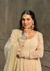 Elegant Embroidered Georgette  Plazo Set