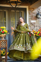 Designer Embroidered Gown Sharara Set