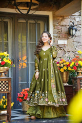 Designer Embroidered Gown Sharara Set
