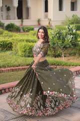 Designer Embroidered Lehenga Choli Set with Dupatta