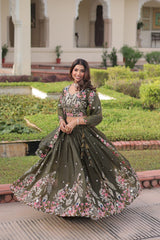 Designer Embroidered Lehenga Choli Set with Dupatta
