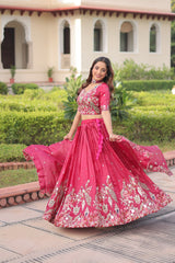 Designer Embroidered Lehenga Choli Set with Dupatta