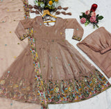 Luxurious Festive Gown With Sharara Set