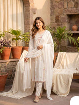 Festival Wear Embroidered Silk Kurta Set