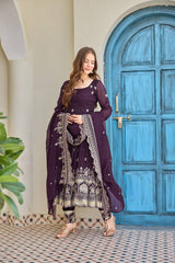 Heavy Crunchy Silk Party Wear Anarkali Suit