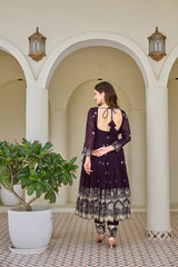Heavy Crunchy Silk Party Wear Anarkali Suit