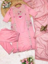 Festival Wear Embroidered Silk Kurta Set