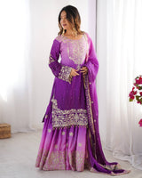 Chinon Silk Party Wear Plaza Set
