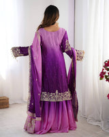 Chinon Silk Party Wear Plaza Set