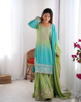 Chinon Silk Party Wear Plaza Set