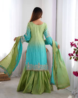 Chinon Silk Party Wear Plaza Set