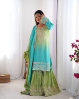 Chinon Silk Party Wear Plaza Set