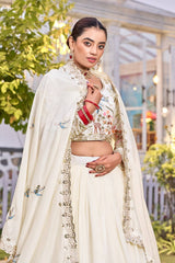 Pure Vichitra Heavy Embroidery Lehenga Choli