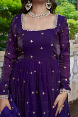 Heavy Fendi Silk Party Wear Anarkali Suit