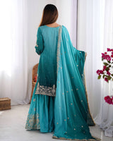 Chinon Silk Party Wear Plaza Set