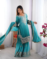 Chinon Silk Party Wear Plaza Set