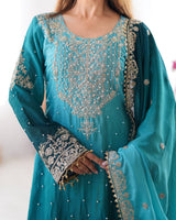 Chinon Silk Party Wear Plaza Set