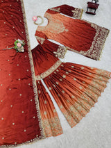 Chinon Silk Party Wear Plaza Set