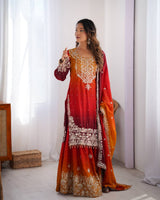 Chinon Silk Party Wear Plaza Set