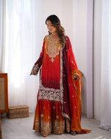 Chinon Silk Party Wear Plaza Set