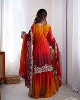 Chinon Silk Party Wear Plaza Set