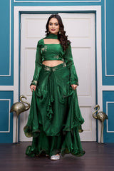 Designer Heavy Fandy Satin Lehenga Set