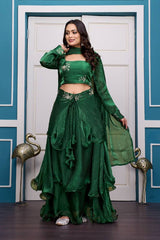 Designer Heavy Fandy Satin Lehenga Set