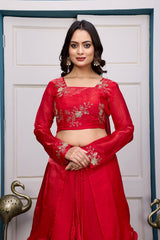 Designer Heavy Fandy Satin Lehenga Set