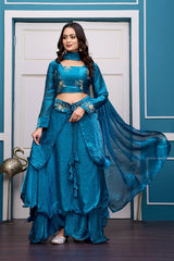 Designer Heavy Fandy Satin Lehenga Set