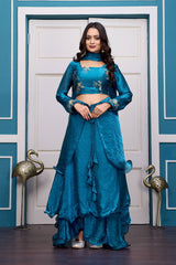 Designer Heavy Fandy Satin Lehenga Set