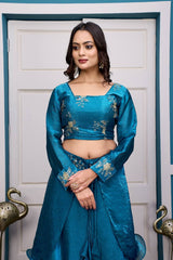 Designer Heavy Fandy Satin Lehenga Set