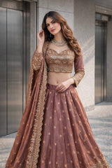 Heavy Two Tone Fandy Silk Lehenga Choli Set