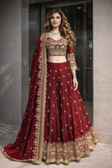 Heavy Two Tone Fandy Silk Lehenga Choli Set