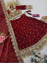 Heavy Two Tone Fandy Silk Lehenga Choli Set