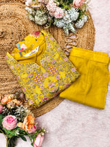Heavy Natural Crepe Digital Print Top with French Crepe Palazzo