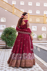 Designer Vichitra Embroidered Lehenga Choli