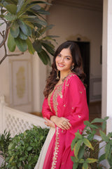 Designer Embroidered Gown with Dupatta