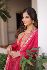 Designer Embroidered Gown with Dupatta