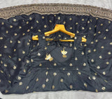 Party Wear Silk Black Anarkali SUit