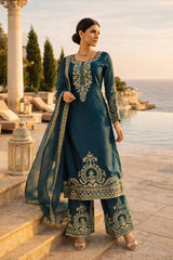 Premium Silk Top Plazo Set with Dupatta