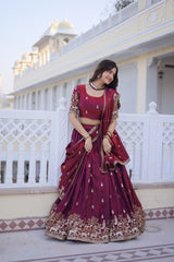 Fendi Silk Wedding Wear Lehenga Choli