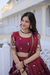 Fendi Silk Wedding Wear Lehenga Choli