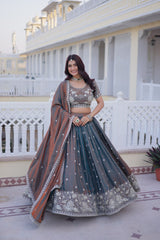 Wedding Wear Embroidered Silk Lehenga Choli