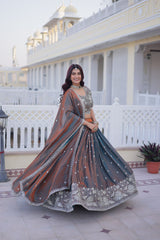 Wedding Wear Embroidered Silk Lehenga Choli