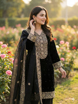 Pure Fendy Silk Top Palazzo Dupatta Set