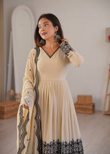 Premium Faux Georgette Embroidered Palazzo Set