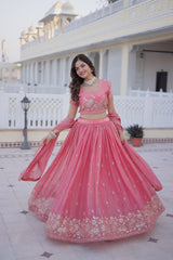 Fendi Silk Embroidered Lehenga Choli with Dupatta